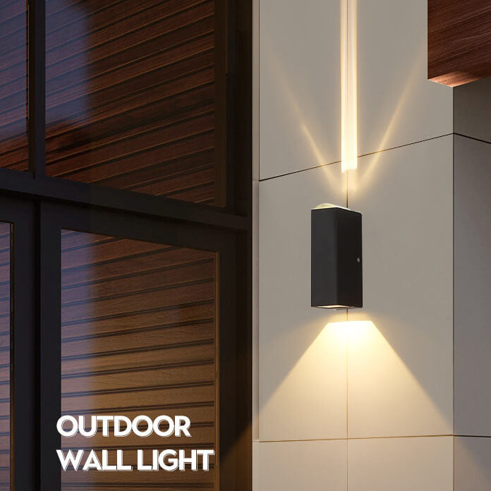 Modern Rectangular Waterproof LED Outdoor Wall Lamp