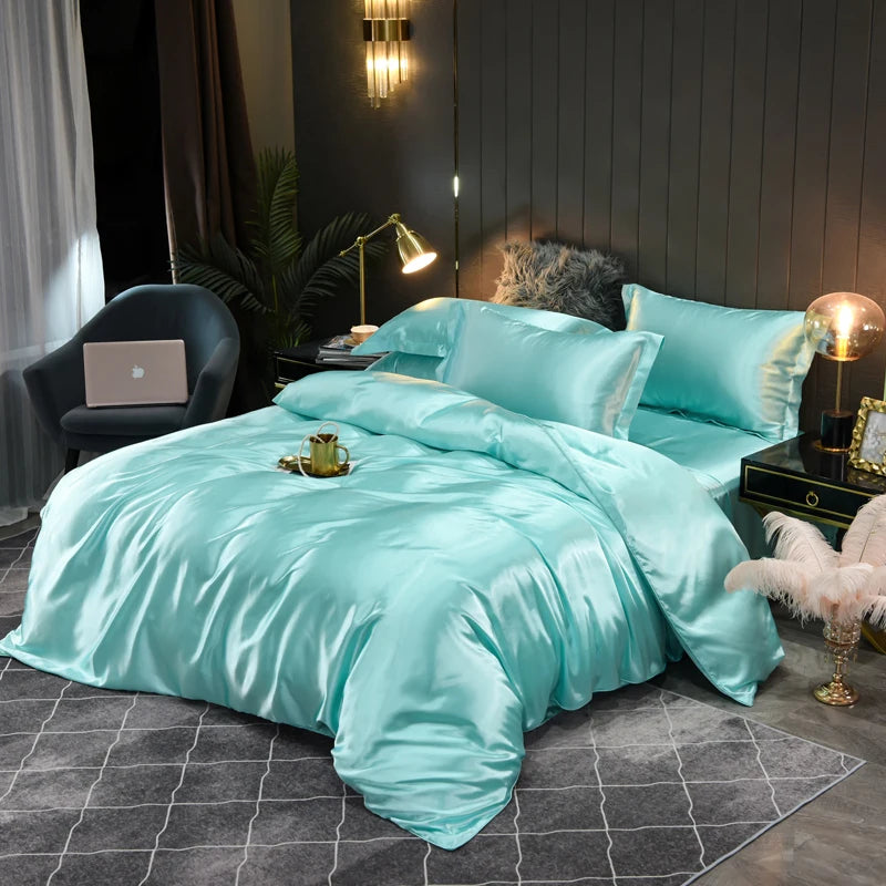Silky Satin Bedding Set Indulge in Luxurious Comfort and Elegant Design
