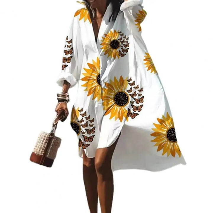 Women's Oversized Summer Dress with Boho Print