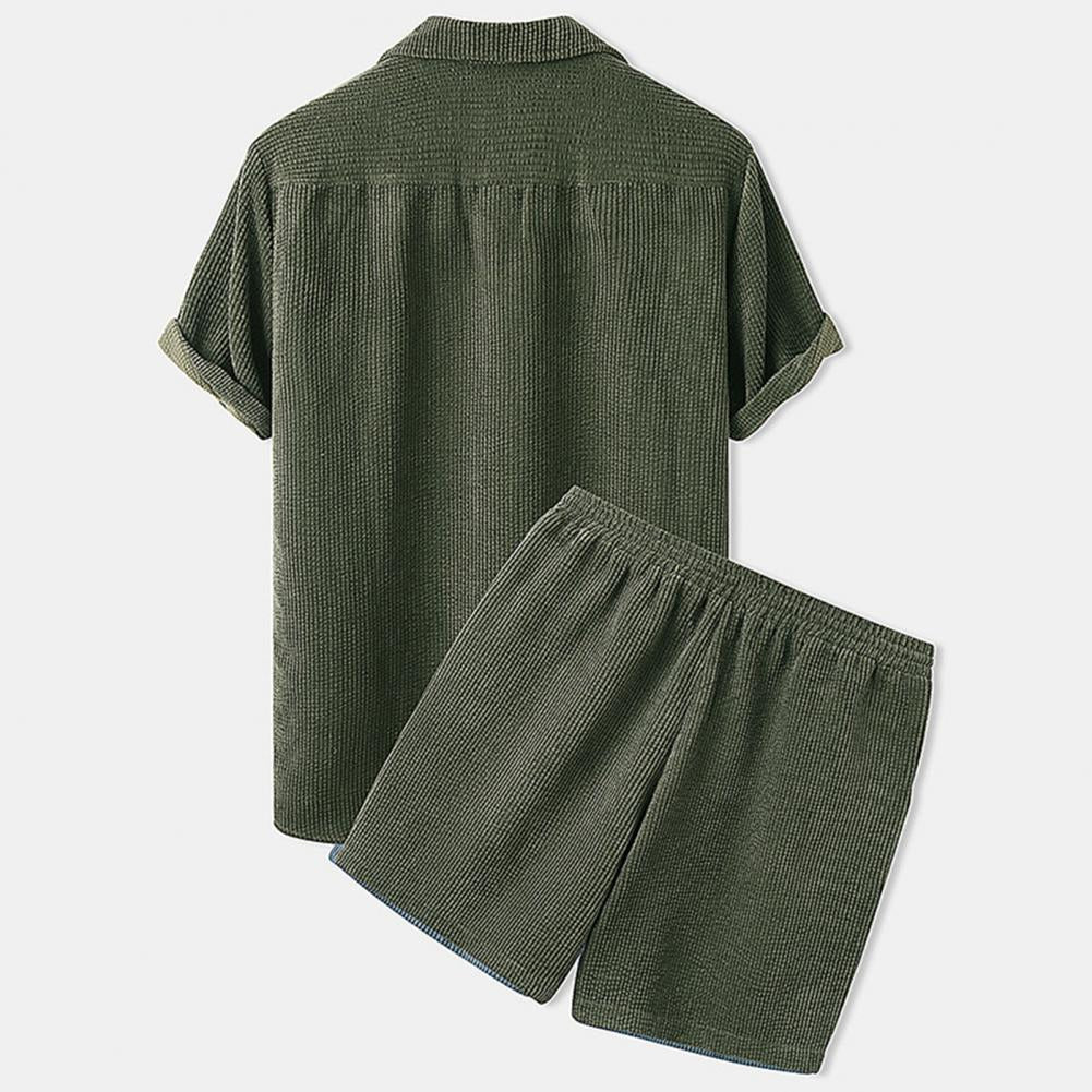 BreezeSet – Men's Corduroy Shorts Set