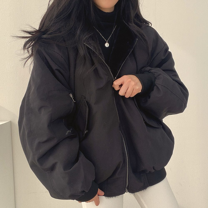 Women's Reversible Winter Jacket with Hood - Isla