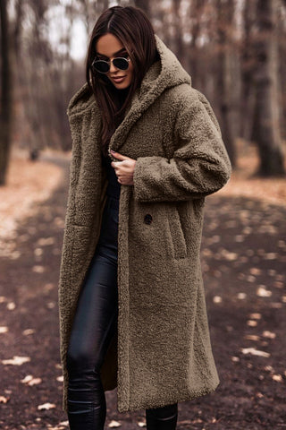 Women's Hooded Winter Coat – Faux Fur, Casual, Warm for Cold Days