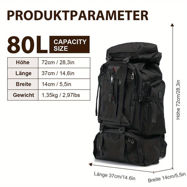 Explorer 80L Trekking Backpack – Sturdy and Versatile