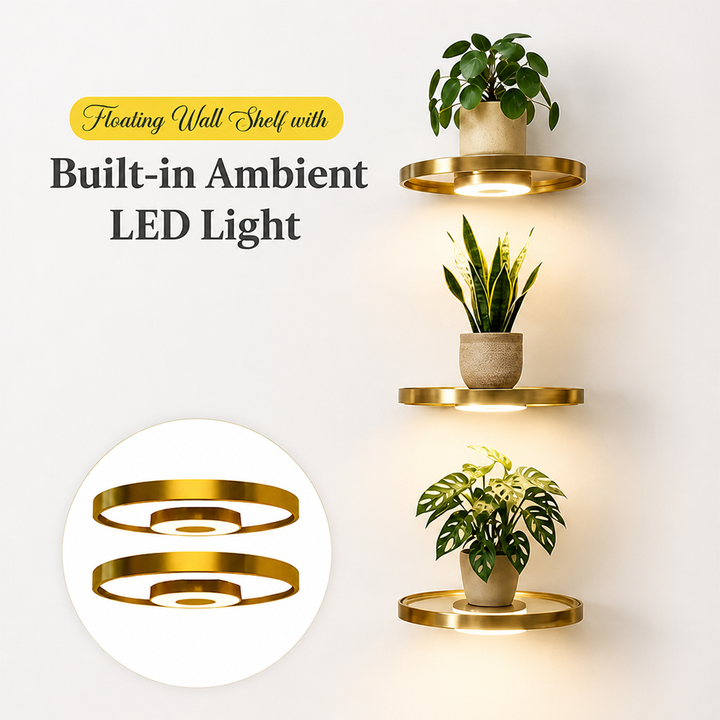 Glow Wall Shelf – Floating LED Display for a Cozy, Tidy Look