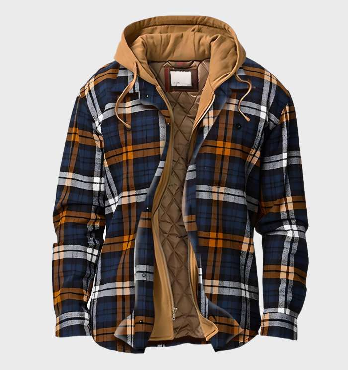 Warm Men's Patterned Hooded Jacket – HeatStyle