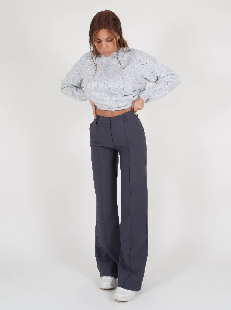 Women's High Waisted Wide Leg Trousers