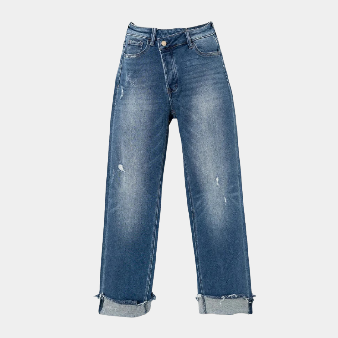 Women's Comfortable High-Waisted Denim Pants
