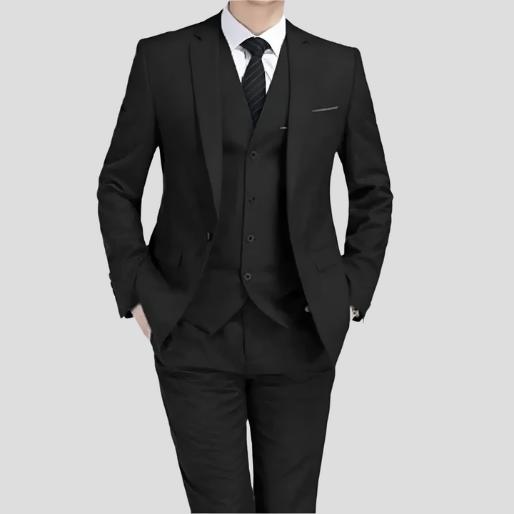 Men’s Black Three Piece Suit