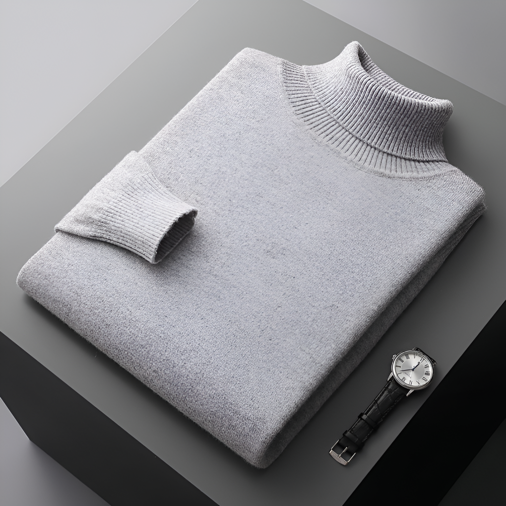 High-Quality Men’s Fine wool Turtleneck Sweater