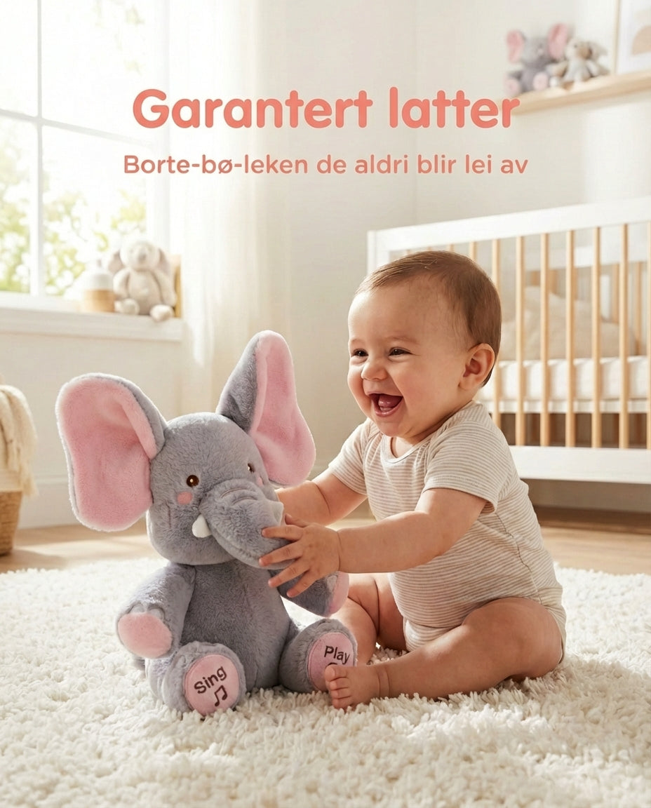 PeekaBuddy – The Giggling, Interactive Peekaboo Plush Elephant