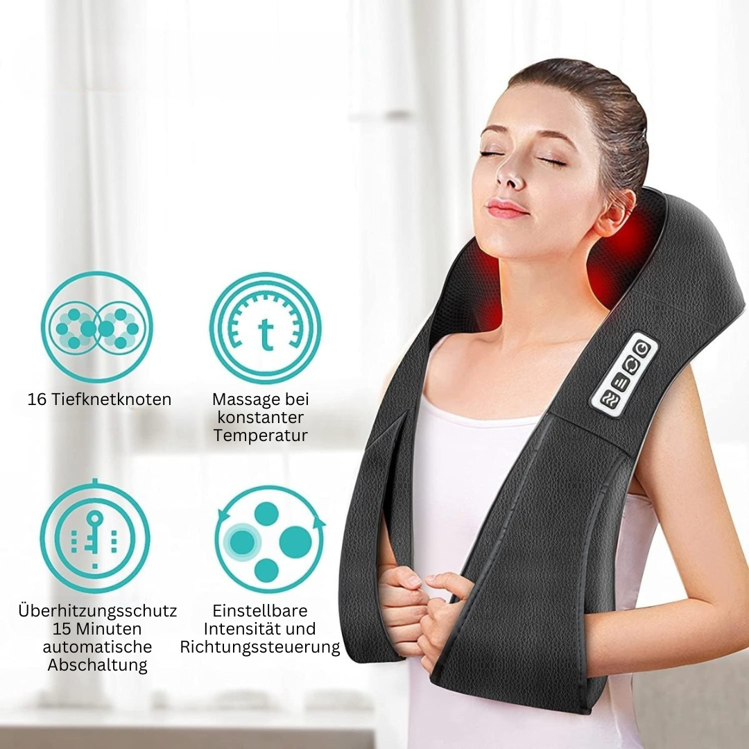 Shiatsu Massage Pillow with Infrared Heat – FlowRelief