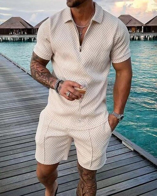 Polo and Shorts Summer Set for Men Effortless Warm-Weather Style in One Easy Set