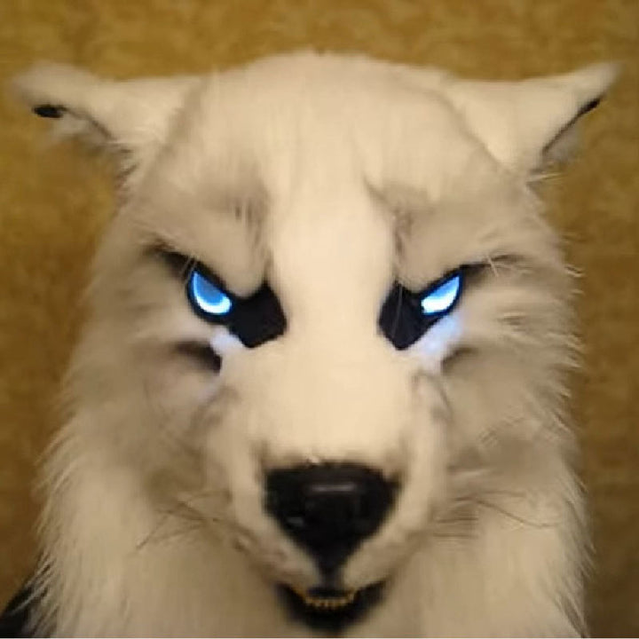 WolfLux LED Werewolf Mask | Glowing Eyes and Moving Ears for the Perfect Cosplay and Halloween Costume