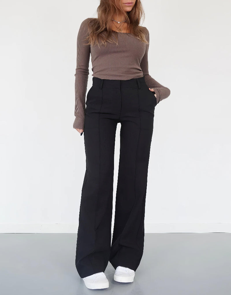 Women's High Waisted Wide Leg Trousers