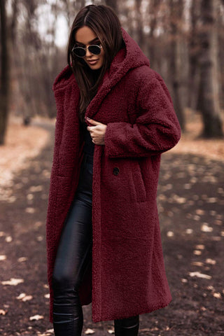 Women's Hooded Winter Coat – Faux Fur, Casual, Warm for Cold Days