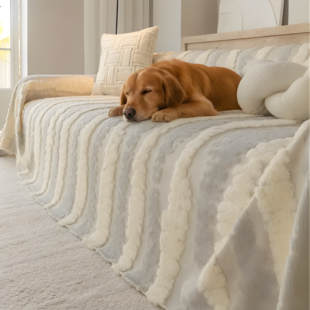 Plush Multifunctional Sofa Blanket Cover