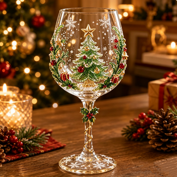3D Christmas Wine Glasses – Festive Drinking Pleasure with Christmas Charm