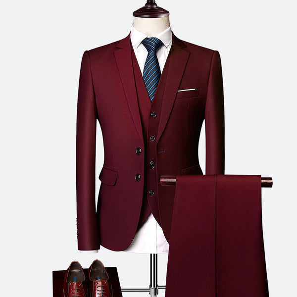 Luxe 3-Piece Slim Fit Suit for Men