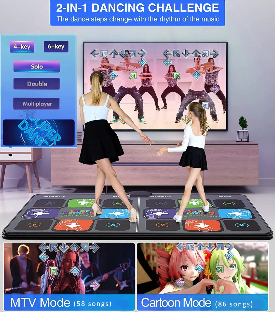 DanceMaster Interactive Dance Mat – Fitness and Fun for the Whole Family