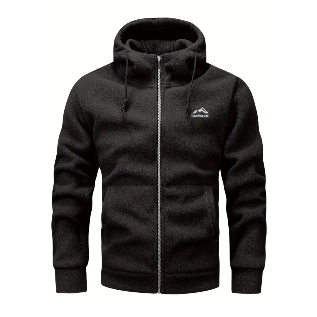 Men's Hooded Zip-Up Fleece Jacket – Sören