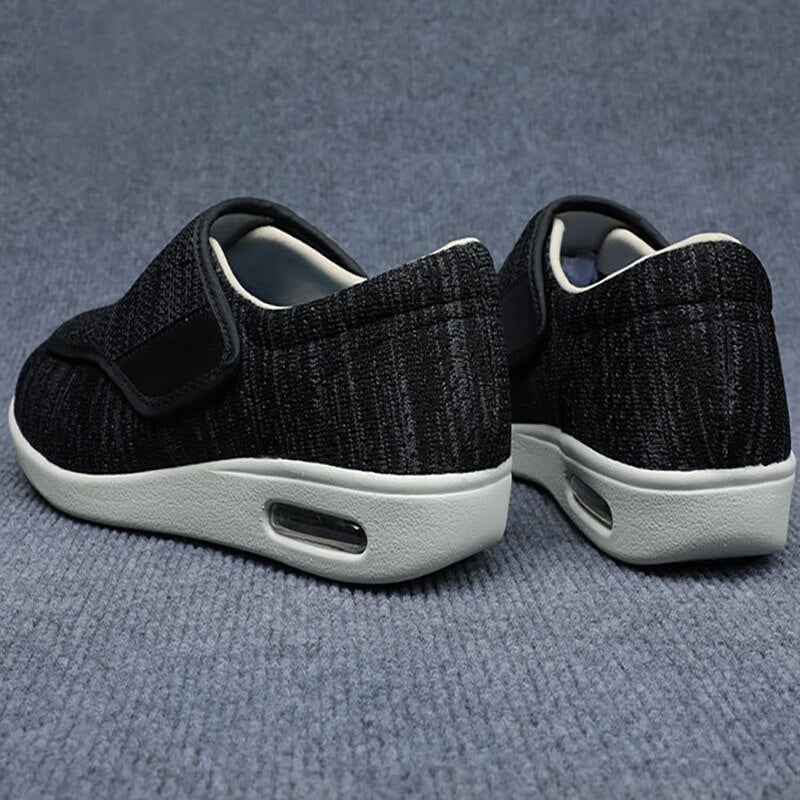 Wide Everyday Shoes with Hook-and-Loop Fastening – ComfortEase