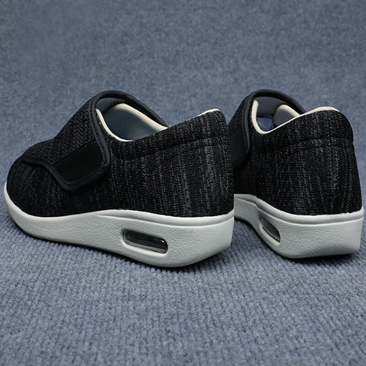 Wide Everyday Shoes with Hook-and-Loop Fastening – ComfortEase