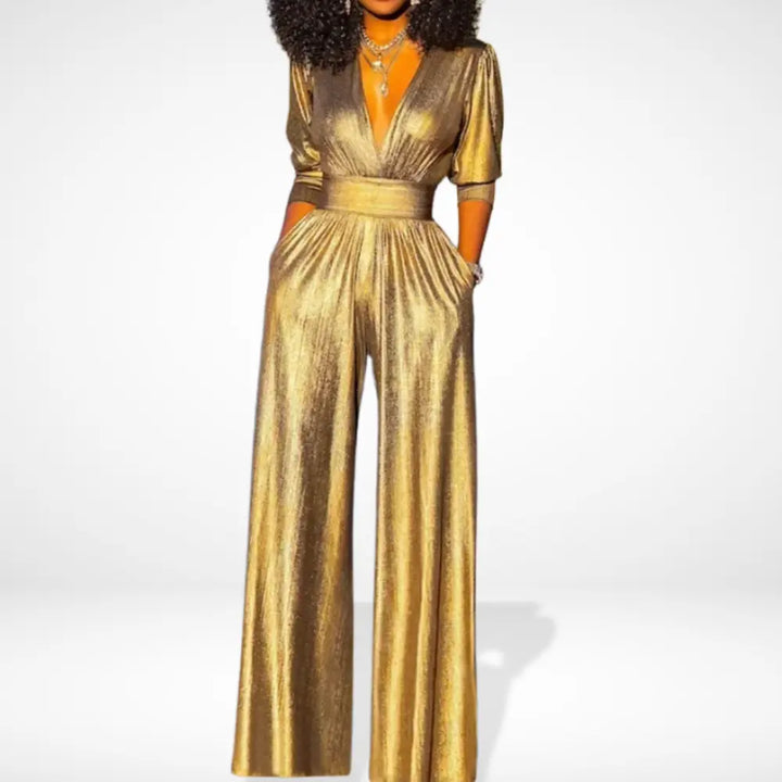 Women's Jumpsuit – Plain, Comfortable, Evening Wear