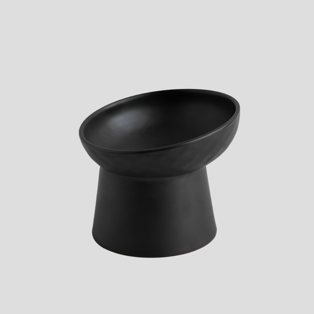 Nordic Style Tilted Ceramic Cat Bowl