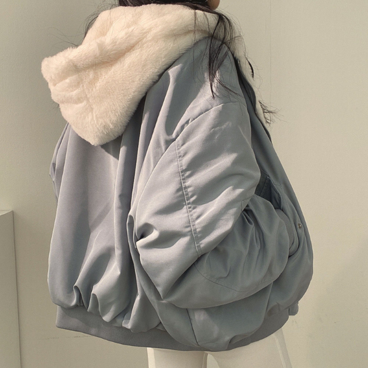 Women's Reversible Winter Jacket with Hood - Isla