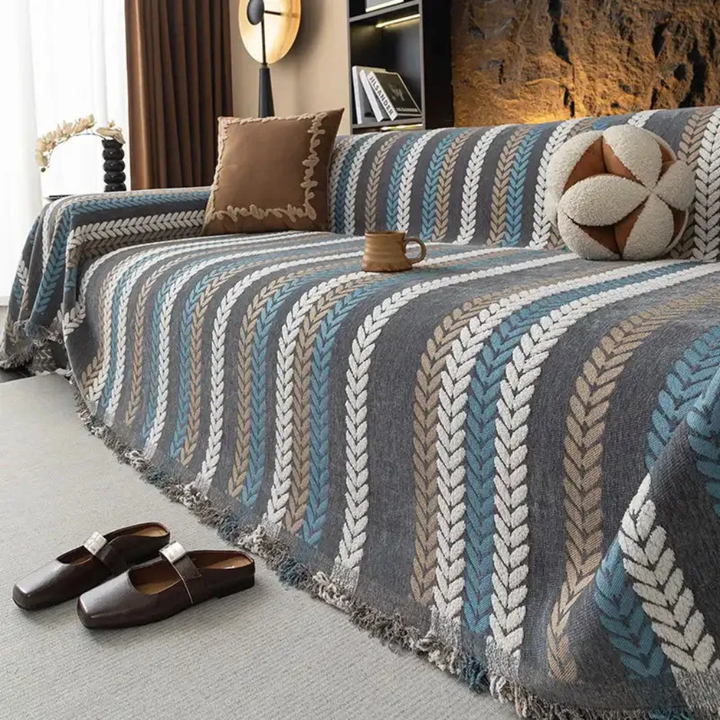 All-Season Leaf Chenille Sofa Cover