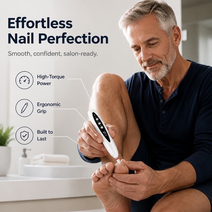 2-in-1 Nail Drill and UV Gel Lamp for Thick Nails, Salon Finish