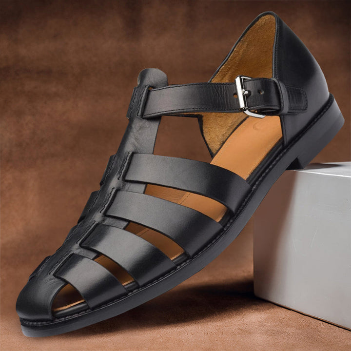 Comfortable Men's Leather Sandals with Non-Slip Sole – 50% Off – Milan