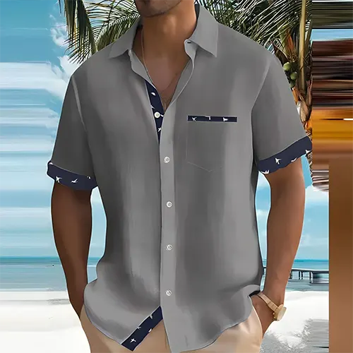 Liam – Men's Short Sleeve Summer Shirt | Breathable & Stylish