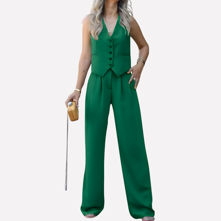 Women’s Sleeveless Vest & Long Pants
