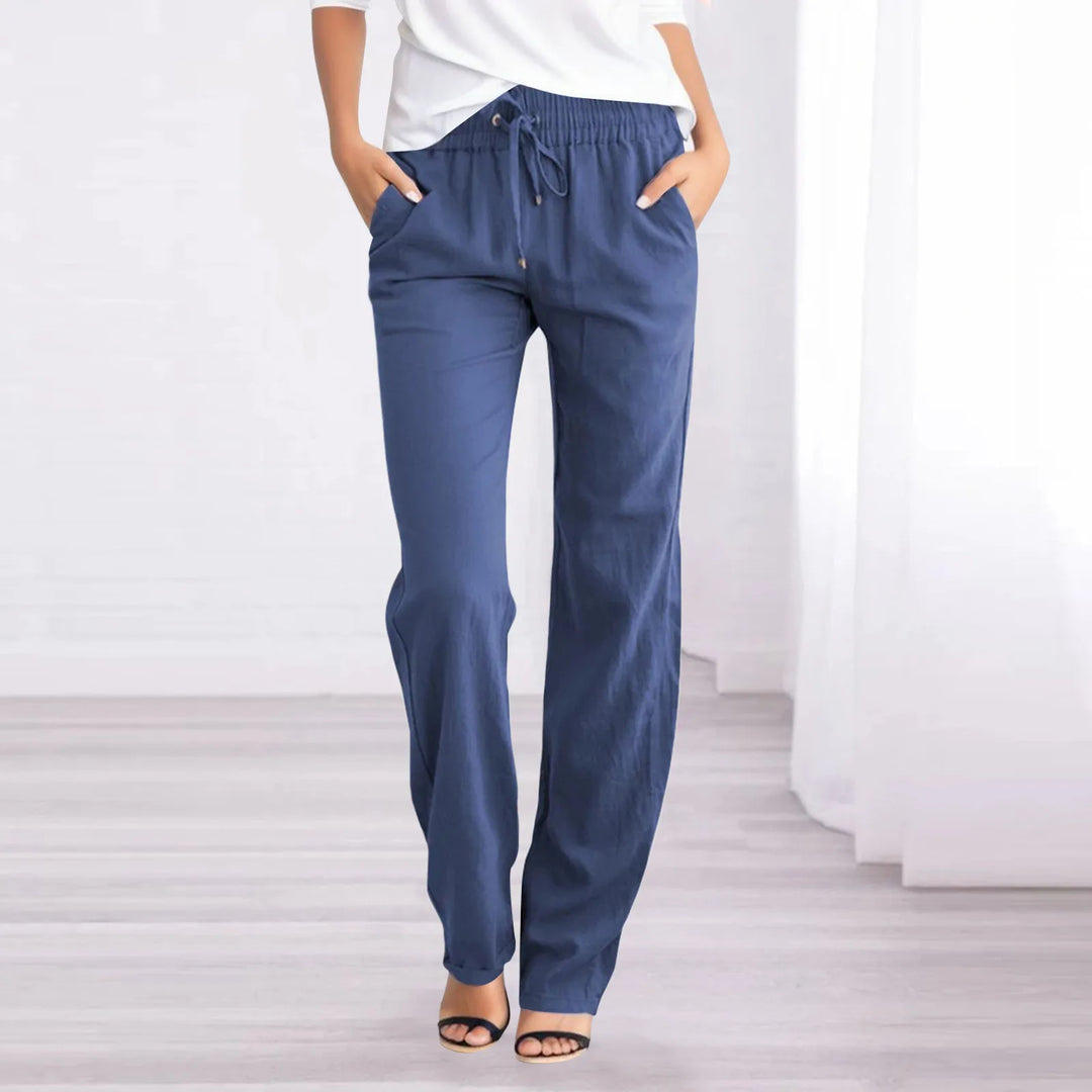 Airy Cotton-Linen Trousers for Women