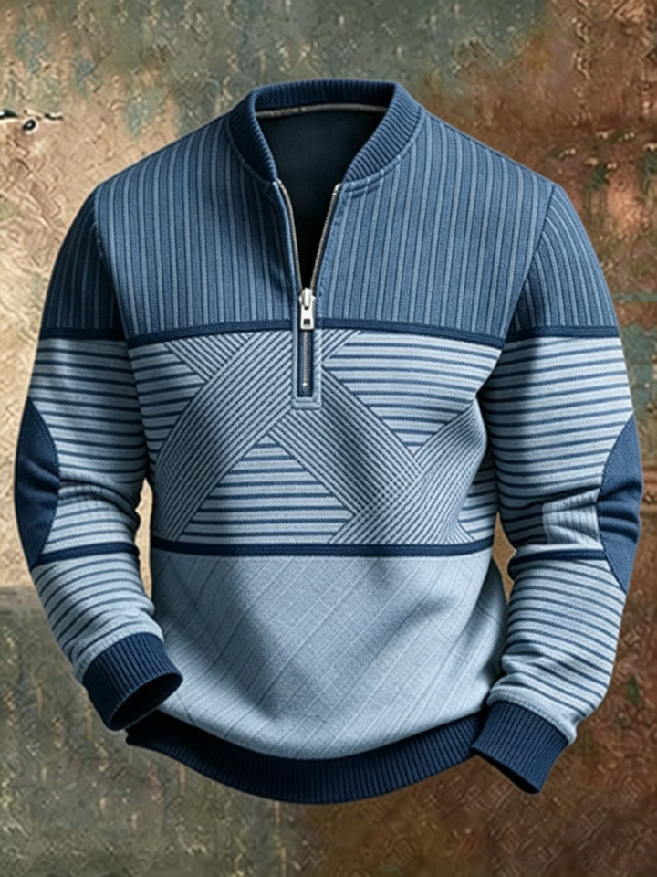 Stylish Men's Half-Zip Sweater