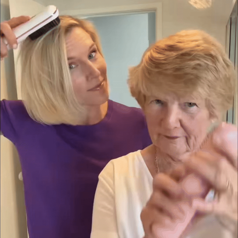 Cordless Heated Styling Brush for Short Hair, Fringe and Nape