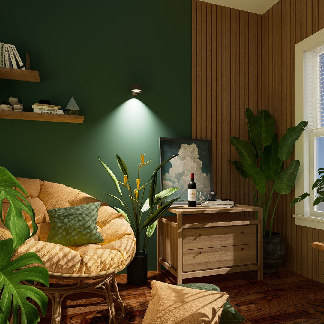 Cordless LED Wall Light with 360° Rotation, Touch Dimming, 3 Light Colors and USB-C Battery