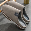 Warm Herringbone Men's Slippers – Comfort and Grip for Fall and Winter at Home