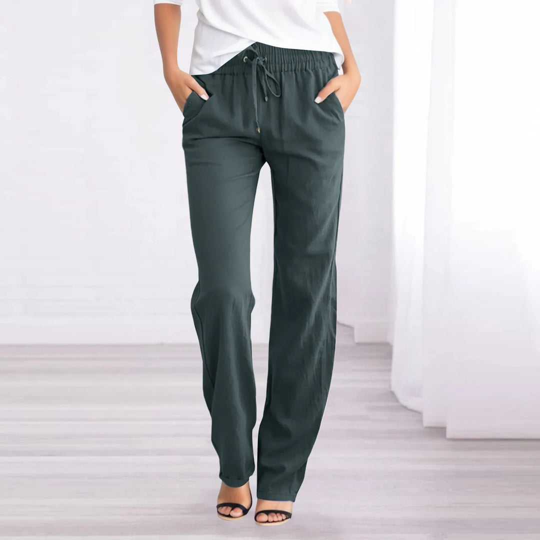 Airy Cotton-Linen Trousers for Women
