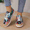 Elegant Floral Lace-Up Shoes for Women