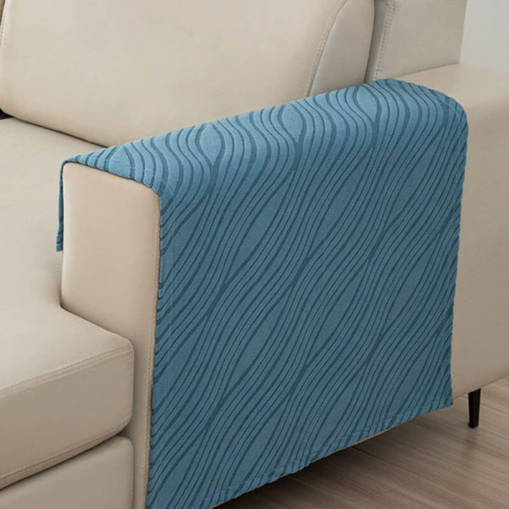 Soft Furry Non-Slip Sofa Armrest Cover Set