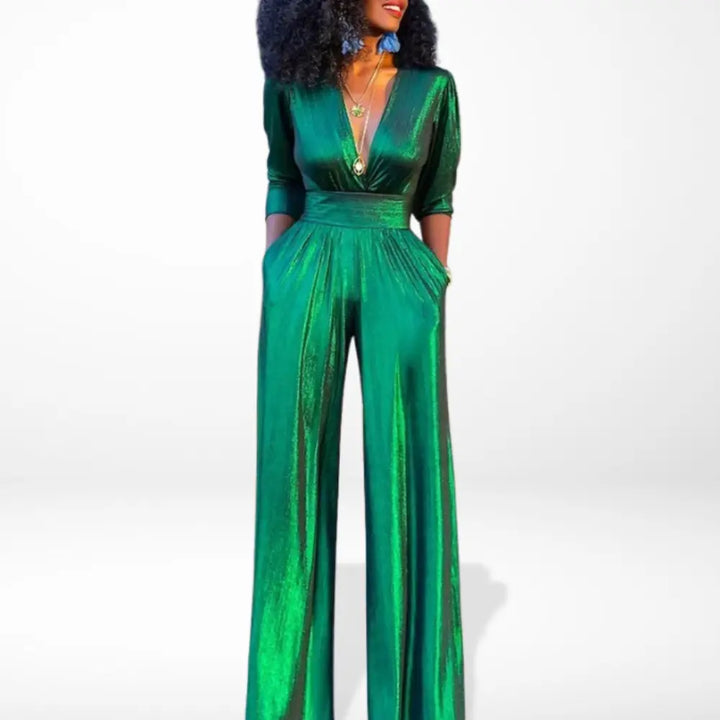 Women's Jumpsuit – Plain, Comfortable, Evening Wear