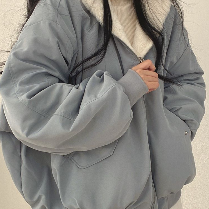 Women's Reversible Winter Jacket with Hood - Isla