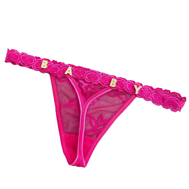 LaceFlair Personalized Lace Lingerie with Crystal Letters