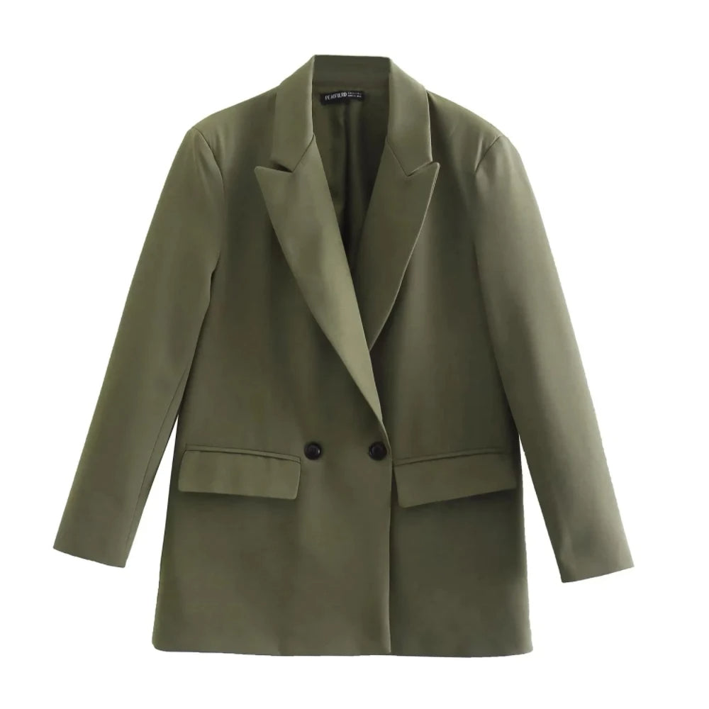 Elegant Double-Breasted Blazer for Women