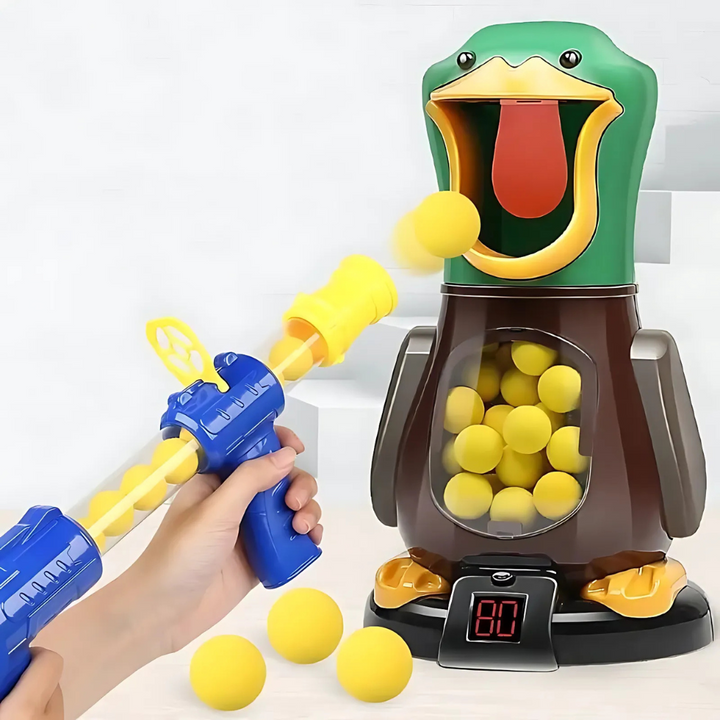 Air Powered Soft Bullet Game with Walking Duck and Lights