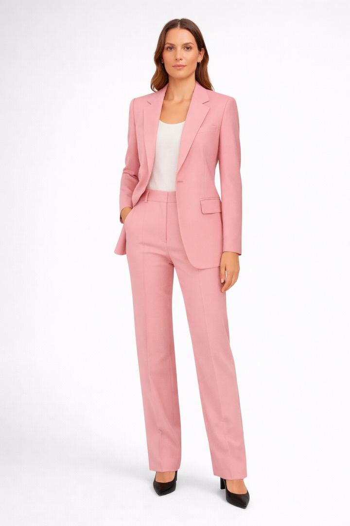 Women's Trouser Suit – Structured Blazer & Straight Pants