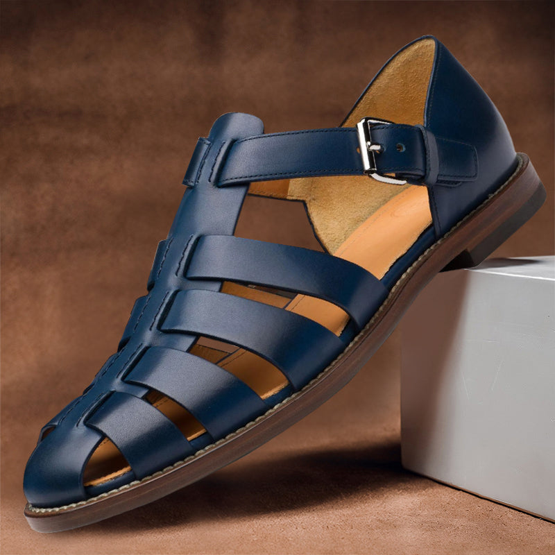 Comfortable Men's Leather Sandals with Non-Slip Sole – 50% Off – Milan