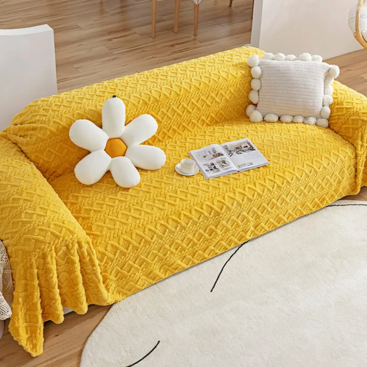 Color Fleece Sofa Cover Furniture Protector Blanket